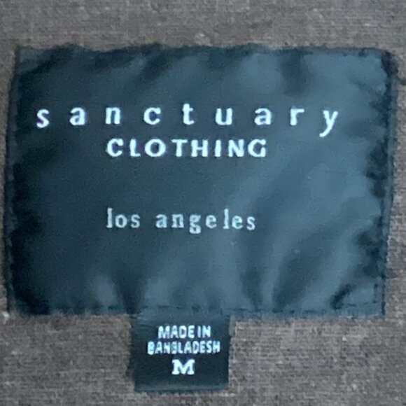 Sanctuary Clothing Dark Olive Green Linen Blend Jacket Sz M 85M - Picture 8 of 9